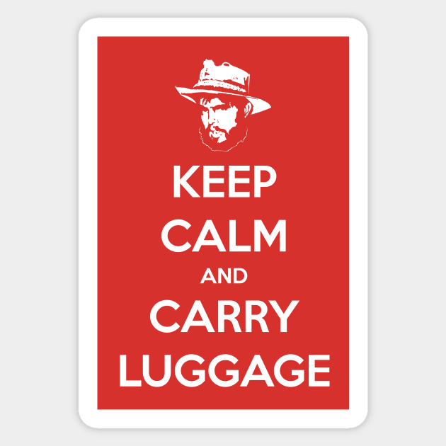 Keep Calm & Carry Luggage Sticker by Movie Vigilante